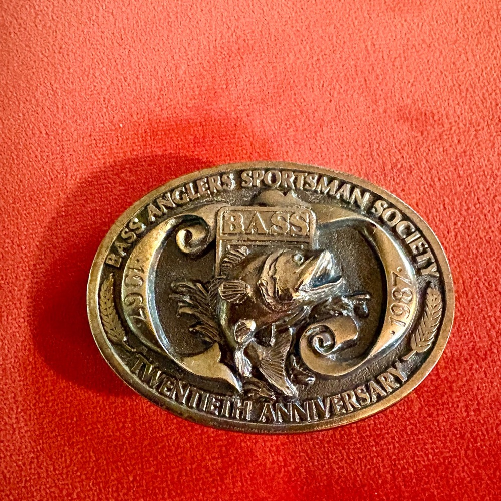 1987 Bass Anglers Sportsman Society Belt Buckle